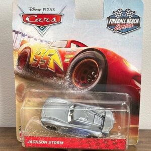 NIB Disney Pixar CARS Fireball Beach Racers JACKSON STORM Die Cast2017 FWG34 NEW